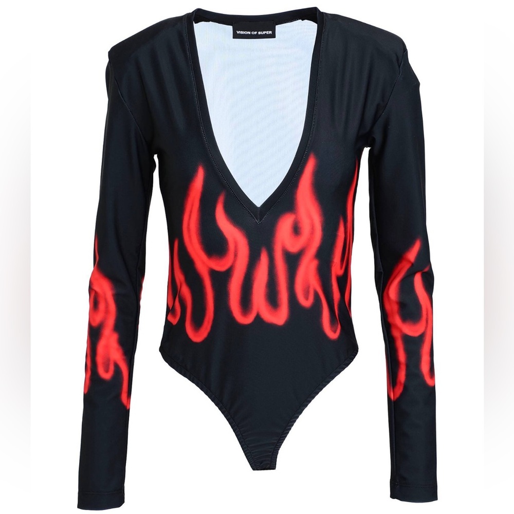 NEW WITH TAGS — VISION OF SUPER BLACK BODYSUIT